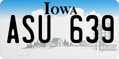 IA license plate ASU639