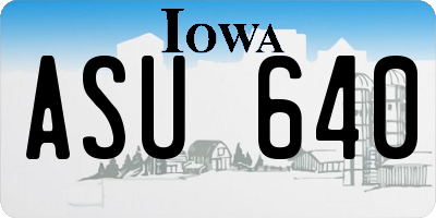 IA license plate ASU640