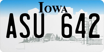 IA license plate ASU642