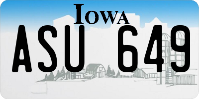 IA license plate ASU649