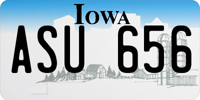IA license plate ASU656