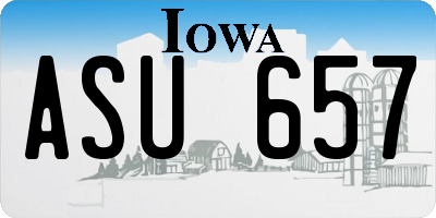 IA license plate ASU657