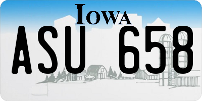 IA license plate ASU658