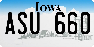 IA license plate ASU660