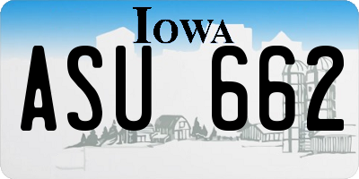 IA license plate ASU662