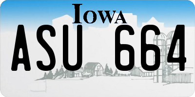 IA license plate ASU664