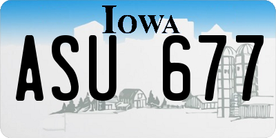 IA license plate ASU677