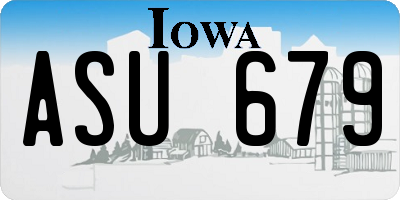 IA license plate ASU679