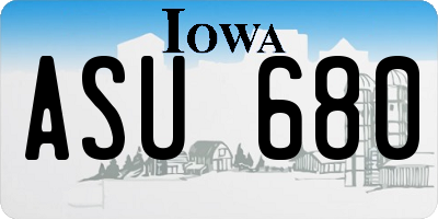 IA license plate ASU680
