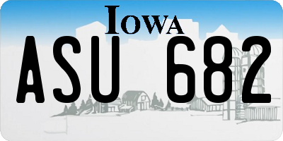 IA license plate ASU682