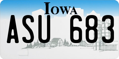 IA license plate ASU683