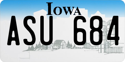 IA license plate ASU684