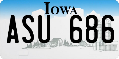 IA license plate ASU686