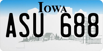 IA license plate ASU688