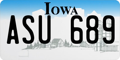 IA license plate ASU689
