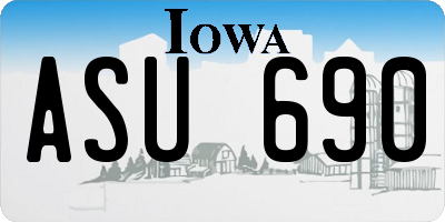 IA license plate ASU690