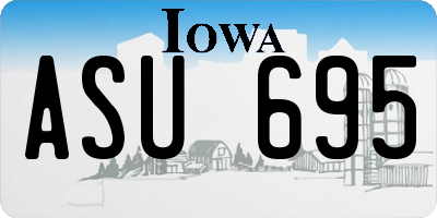 IA license plate ASU695