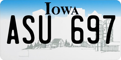 IA license plate ASU697