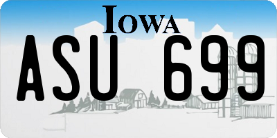 IA license plate ASU699