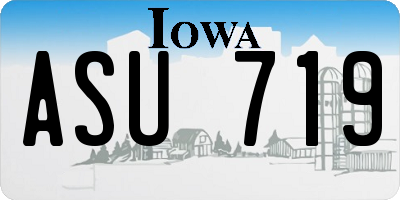 IA license plate ASU719