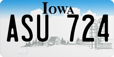 IA license plate ASU724