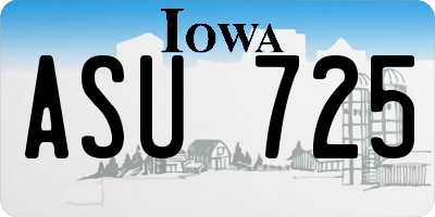 IA license plate ASU725