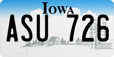IA license plate ASU726