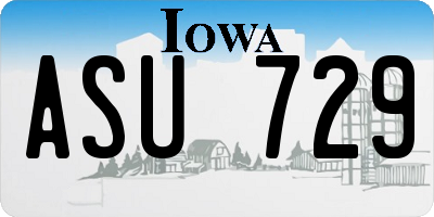 IA license plate ASU729