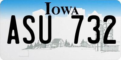 IA license plate ASU732