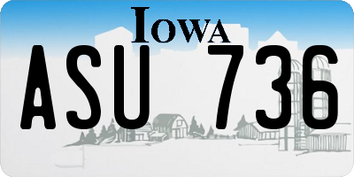 IA license plate ASU736