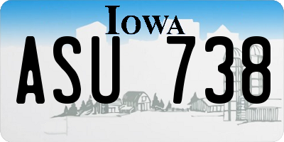 IA license plate ASU738