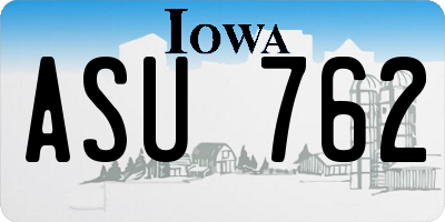 IA license plate ASU762