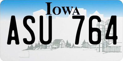 IA license plate ASU764