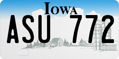 IA license plate ASU772