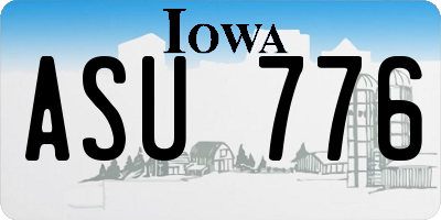 IA license plate ASU776