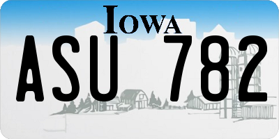 IA license plate ASU782