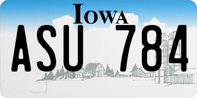 IA license plate ASU784