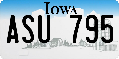 IA license plate ASU795