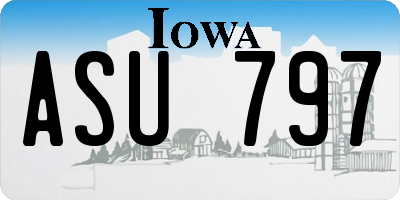 IA license plate ASU797