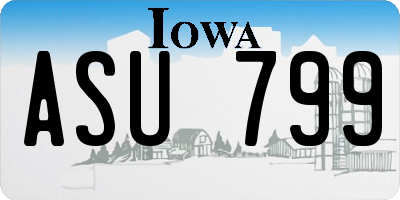 IA license plate ASU799