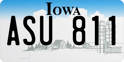 IA license plate ASU811