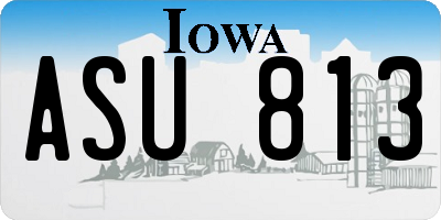 IA license plate ASU813