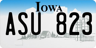 IA license plate ASU823