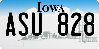 IA license plate ASU828