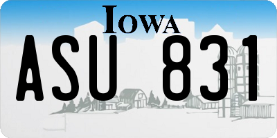 IA license plate ASU831