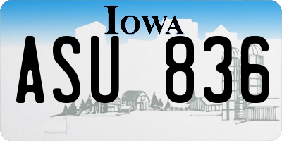 IA license plate ASU836