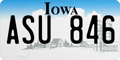 IA license plate ASU846