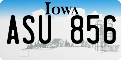 IA license plate ASU856