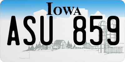 IA license plate ASU859