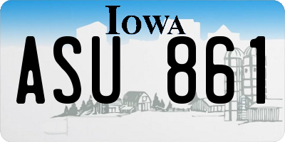 IA license plate ASU861